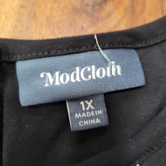 Modcloth Smiling From The Top A-Line Windowpane Dress Multicolor Textured Knit - Picture 7 of 9